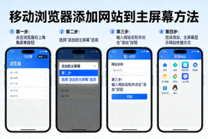 모바일 브라우저에서 홈 화면에 웹사이트 추가하는 방법