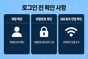 로그인 전 확인 사항