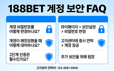 188BET 계정 보안과 관련된 FAQ 이미지